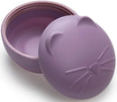 Melii: Silicone Animal Bowl with Lid & Utensils - Cat