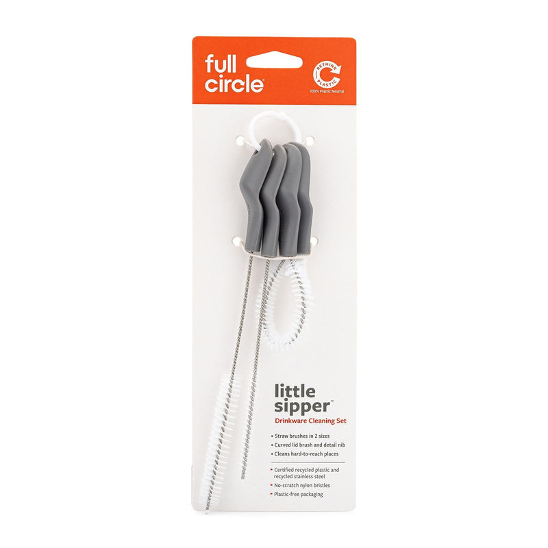 Full Circle: Little Sipper Cleaning Set - Grey
