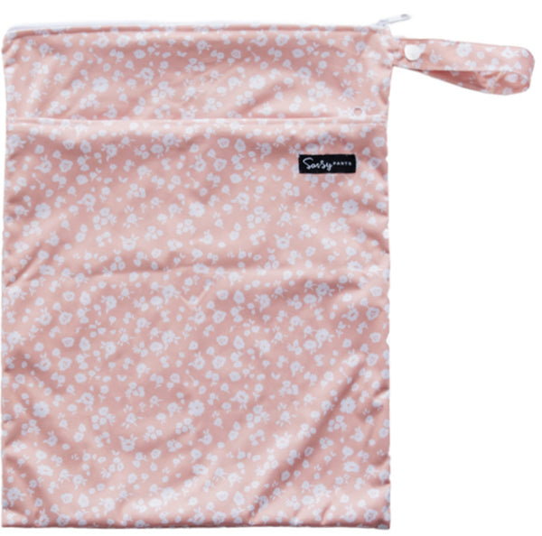 Nestling: Double Pocket Wet Bag - Dusty Pink Floral