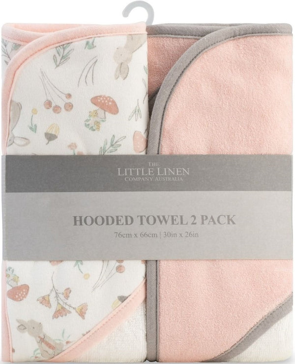 Little Linen: Hooded Towel - Harvest Bunny (2 Pack)