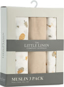 Little Linen: Muslin Wrap - Nectar Bear (3 Pack)