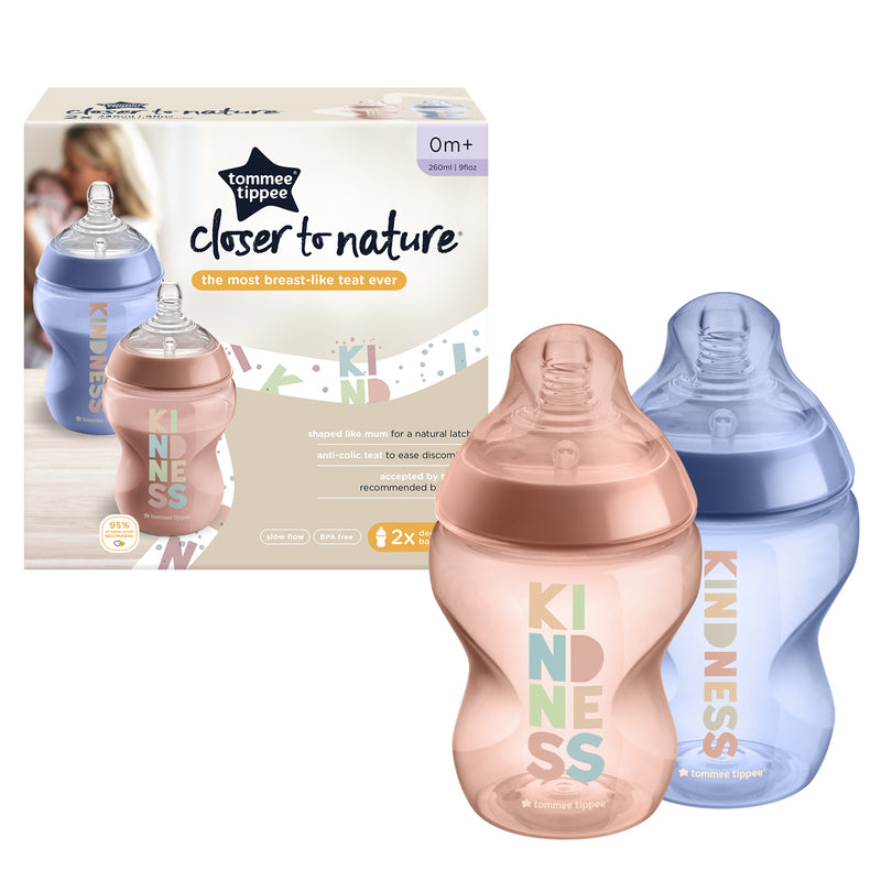 Tommee Tippee: Closer to Nature Decorated Bottle - 2 Pack (260ml)
