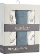 Little Linen: Muslin Wrap - Barklife Dog (3 Pack)