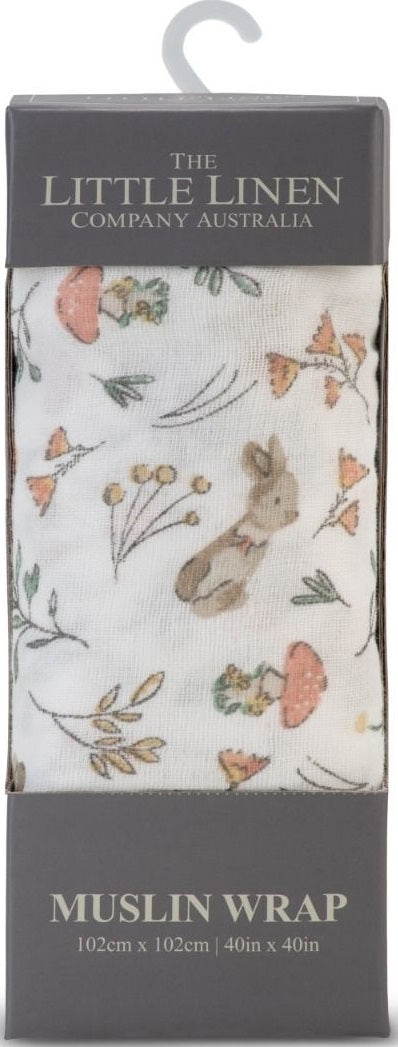 Little Linen: Muslin Wrap - Harvest Bunny