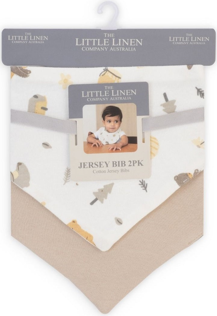 Little Linen: Jersey Bib - Nectar Bear (2 Pack)