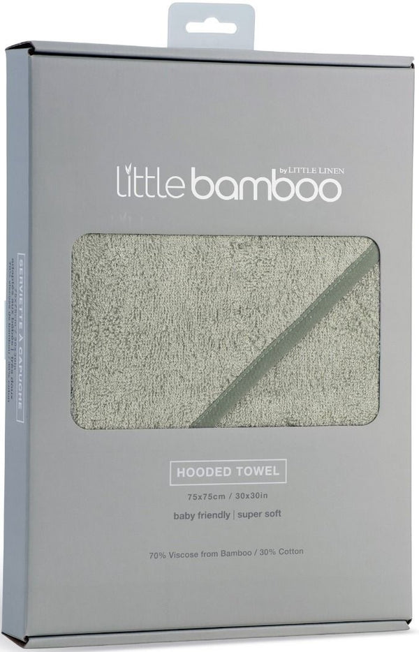 Little Bamboo: Hooded Towel - Bayleaf (2 Pack)