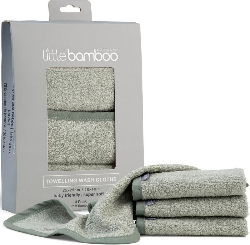 Little Bamboo: Towelling Washer - Bayleaf (3 Pack)
