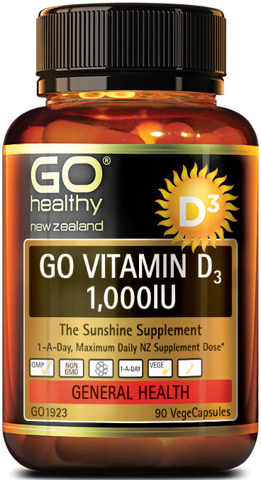 GO Healthy: GO Vitamin D3 - 1000Iu (90 VegeCaps)