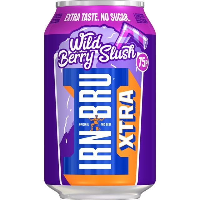 Barr IRN BRU XTRA Wild Berry Slush Can 330ml (24 Pack)