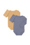 Bonds: Long Sleeve Bodysuit 2-Pack - Terracotta/Plum (Size 000)