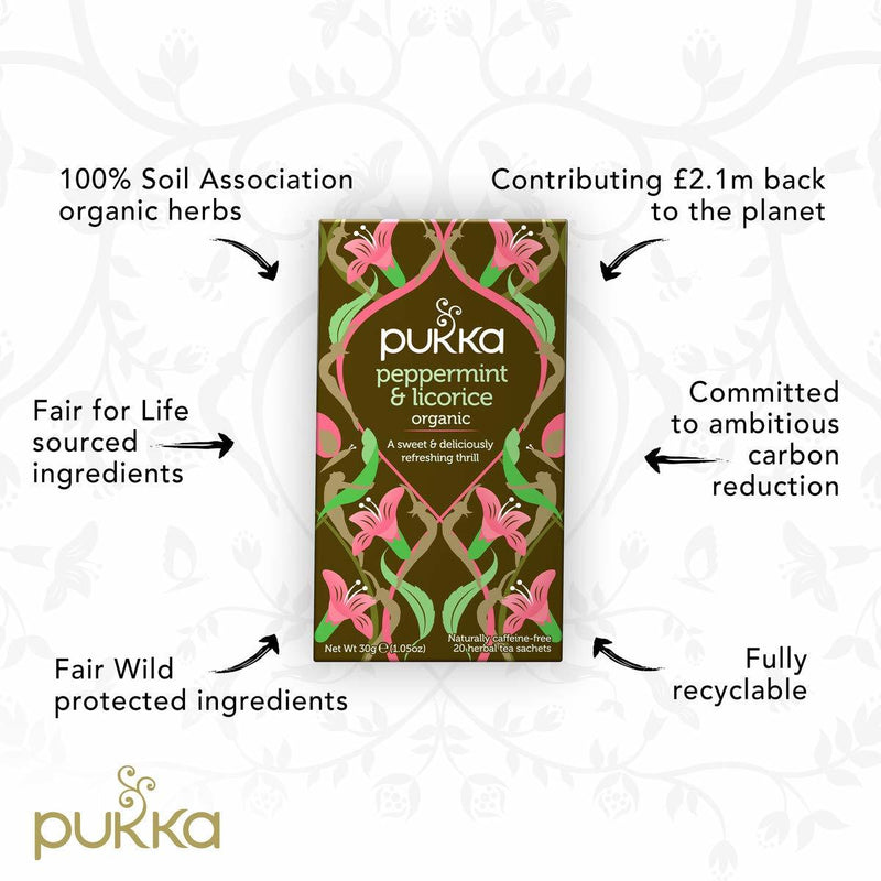 Pukka Peppermint and Licorice Tea - 20 Bags