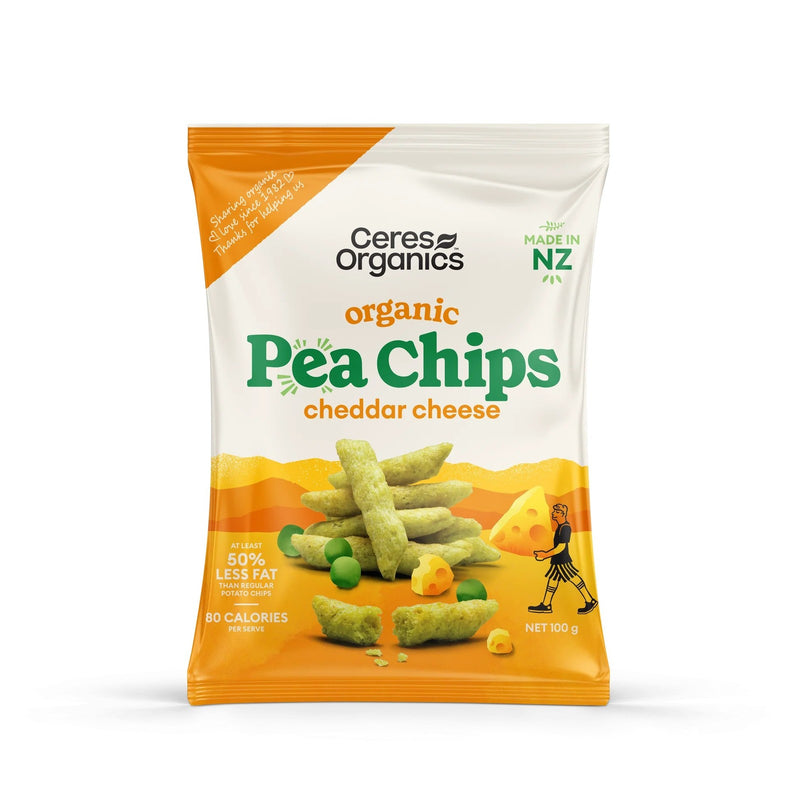 Ceres Organic Pea Chips - Cheddar Cheese 100g (5 Pack)