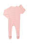 Bonds: Long Sleeve Newbies Rib Zippy - Pink Stripes (Size 0000)