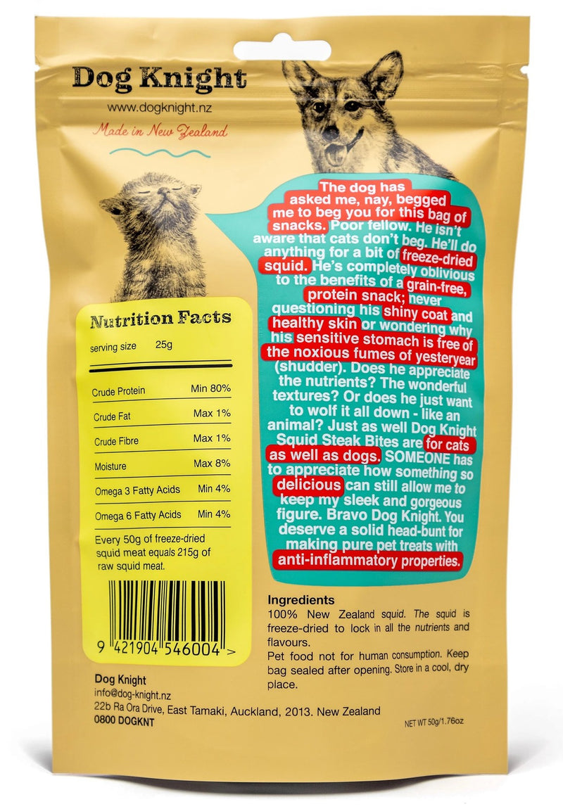 Dog Knight: Freeze Dried Squid Bites (50g)