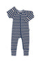 Bonds: Long Sleeve Zip Wondersuit - Blue/Beige Stripes (Size 000)