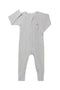 Bonds: Long Sleeve Waffle Zip Wondersuit - New Grey Marle (Size 00)