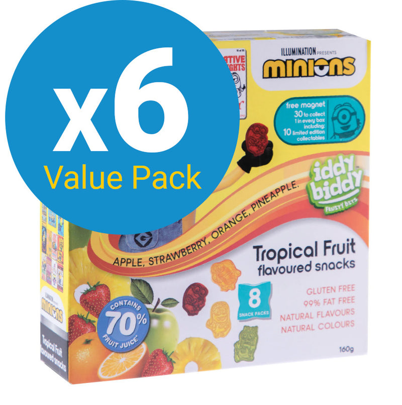 Iddy Biddy: Minions Fruit Snacks - 6x160g (6 Pack)