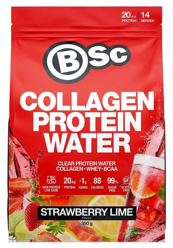 BSc Bodyscience: Collagen Protein Water Strawberry Lime 350g