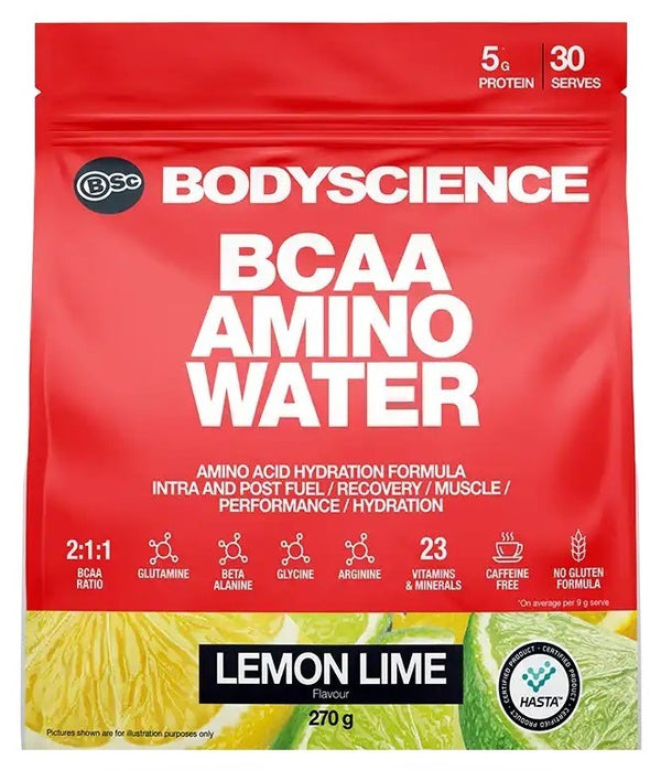 BSc Bodyscience: BCAA Amino Water 270g - Lemon Lime