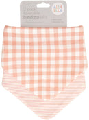 All4Ella: Bandana Bib - Gingham Strawberry (2 Pack)