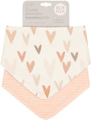 All4Ella: Bandana Bib - Hearts (2 Pack)