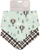 All4Ella: Bandana Bib - Hot Air Balloons (2 Pack)