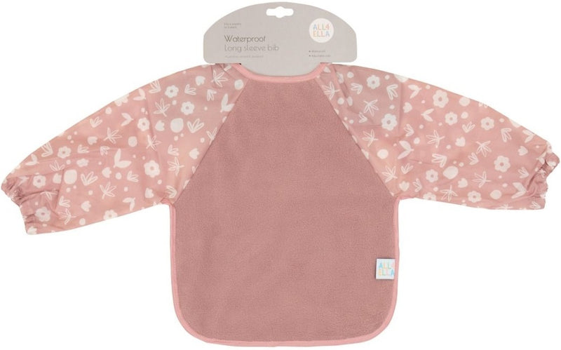 All4Ella: Long Sleeve Bib - Dusty Pink