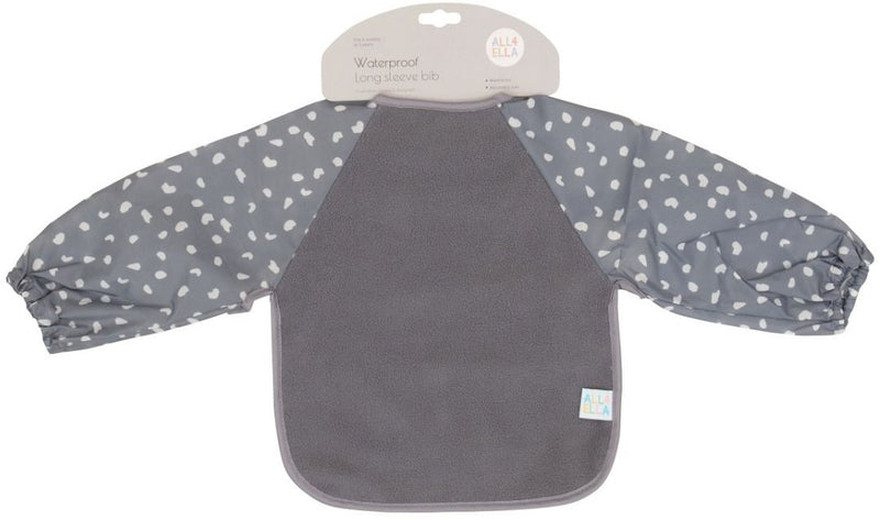 All4Ella: Long Sleeve Bib - Grey