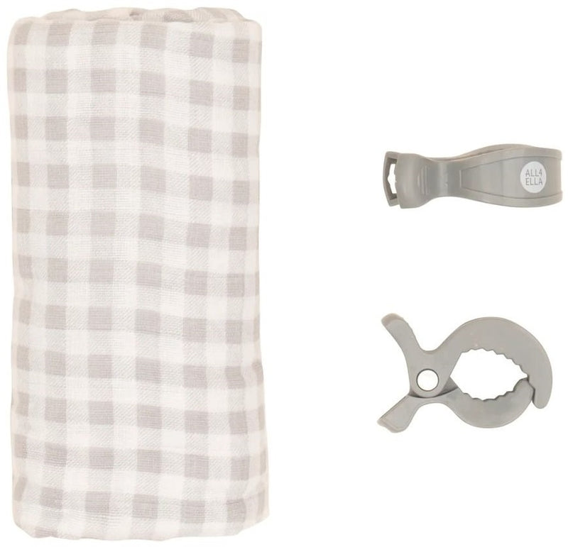 All4Ella: Muslin & Pegs Box Set - Gingham Grey