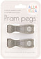 All4Ella: Pram Peg - Grey (2 Pack)