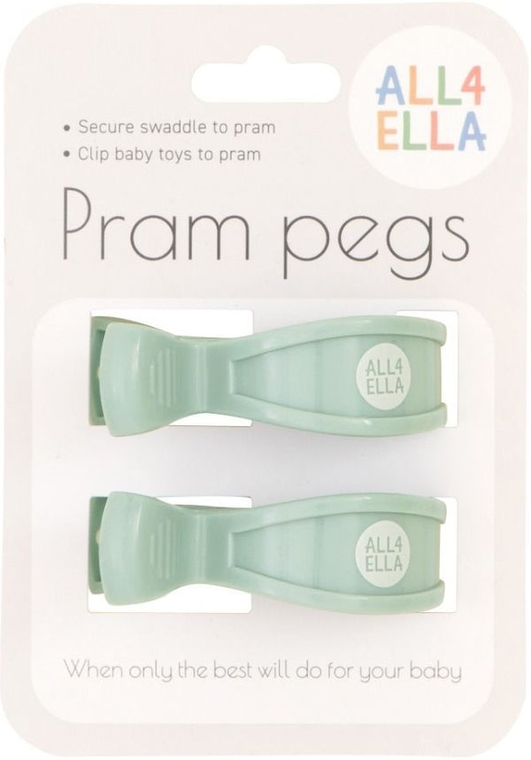 All4Ella: Pram Peg - Sage (2 Pack)