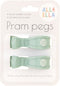 All4Ella: Pram Peg - Sage (2 Pack)