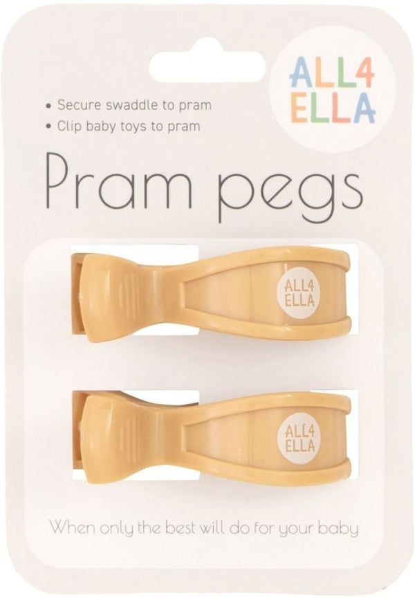 All4Ella: Pram Peg - Sand (2 Pack)