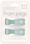 All4Ella: Pram Peg - Steel Blue (2 Pack)