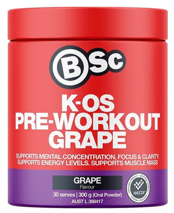 BSc Bodyscience: K-OS Pre Workout 300g - Grape