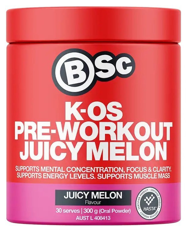 BSc Bodyscience: K-OS Pre Workout 300g - Juicy Melon