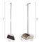 CLEANFOK Height Adjustable Broom and Dustpan Set - Khaki