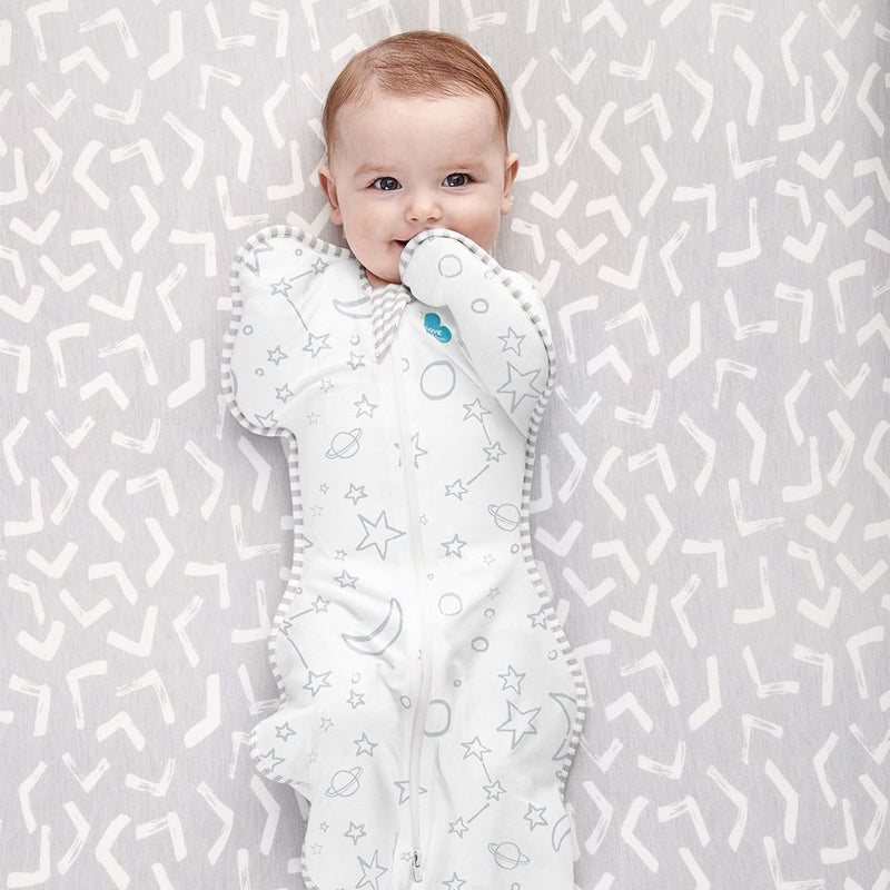 Love to Dream: Swaddle Up Bamboo 1.0 TOG - Stars & Moon (Medium) (Suitable for 6-8.5kg)