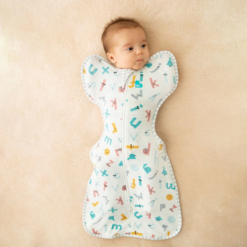 Love to Dream: Swaddle Up Ecovero 1.0 TOG - Alphabet Soup (Newborn) (Suitable for 2.2-3.8kg)