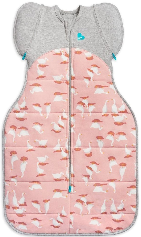 Love to Dream: Swaddle Up Transition Bag Cool 2.5 TOG - Silly Goose Pink (Large) (Suitable for 8.5-11kg)