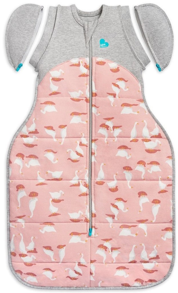 Love to Dream: Swaddle Up Transition Bag Cool 2.5 TOG - Silly Goose Pink (Large) (Suitable for 8.5-11kg)