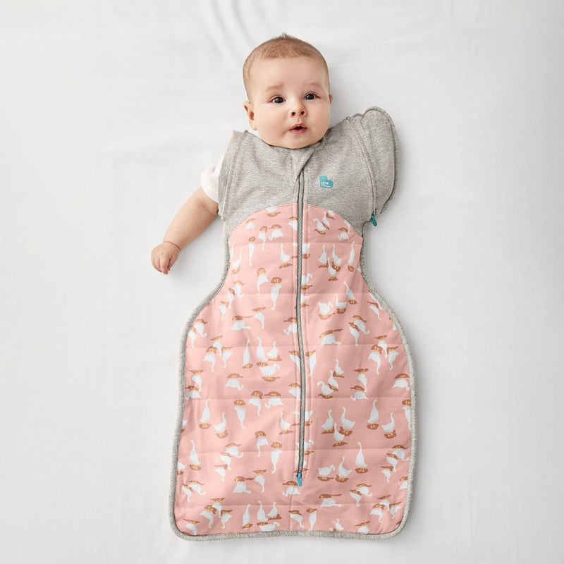 Love to Dream: Swaddle Up Transition Bag Cool 2.5 TOG - Silly Goose Pink (Large) (Suitable for 8.5-11kg)