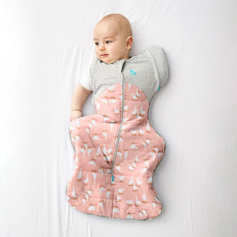 Love to Dream: Swaddle Up Transition Bag Cool 2.5 TOG - Silly Goose Pink (Large) (Suitable for 8.5-11kg)