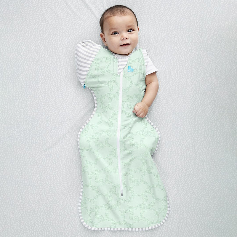 Love to Dream: Swaddle Up Transition Bag Organic 1.0 TOG - Mint Celestial (Large) (Suitable for 8.5-11kg)
