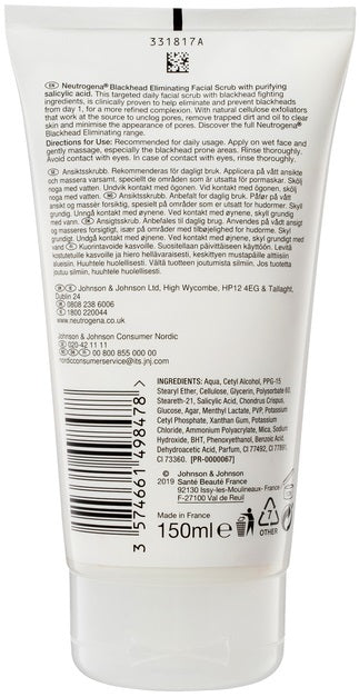 Neutrogena: Blackhead Eliminating Facial Scrub (150ml)