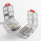 STORFEX 2 Pack 10 Compartments Travel Pill Organizer - Grey