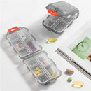 STORFEX 2 Pack 10 Compartments Travel Pill Organizer - Grey