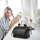 STORFEX Double Layer Travel Cosmetic Bag - Black