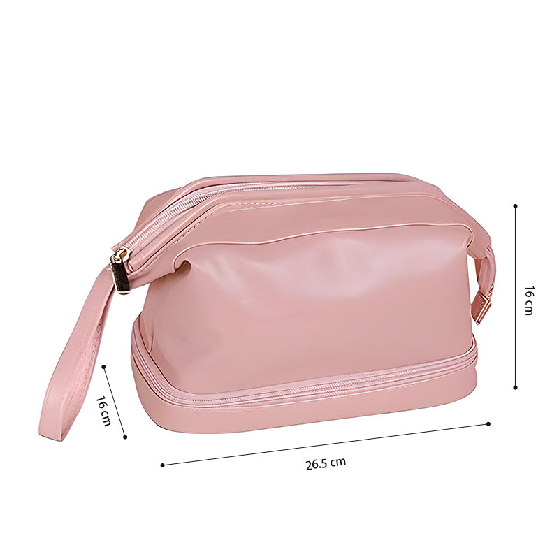 STORFEX Double Layer Travel Cosmetic Bag - Pink