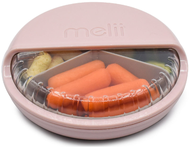 Melii: Spin Snack Container - Pink & Grey